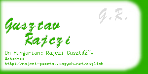 gusztav rajczi business card